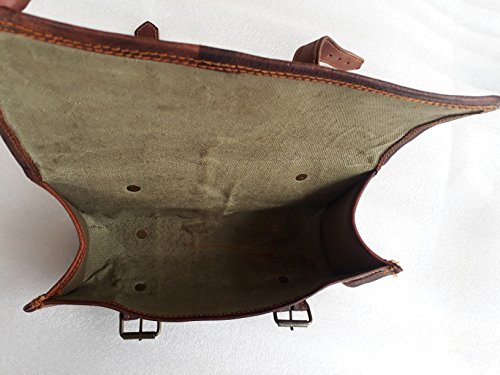 vintage crafts Vintage Motorcycle Leather Tool Bag - Brown - Image 4