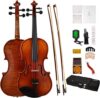 PHOENIX Violin 4/4 Full Size Set, Solid Wood
