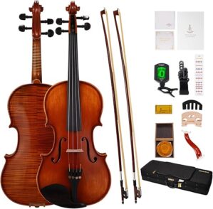 PHOENIX Violin 4/4 Full Size Set, Solid Wood