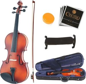 Mendini by Cecilio Violin For Beginners, Kids & Adults Starter Kit