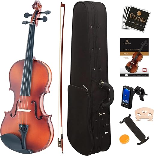 Mendini by Cecilio Violin For Kids & Adults - 1/4 MV300