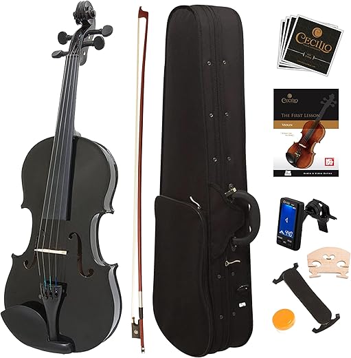 Mendini by Cecilio Violin For Kids & Adults - 4/4 MV