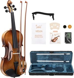 GLARRY Violin Set 4/4 With Tuner Bow Case