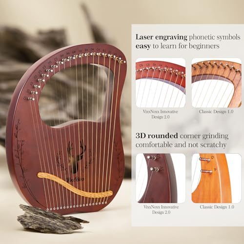 VixxNoxx 19-String Mahogany Lyra Harp Kit - Image 4