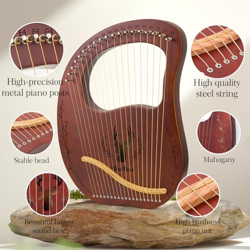 VixxNoxx 19-String Mahogany Lyra Harp Kit - Image 2