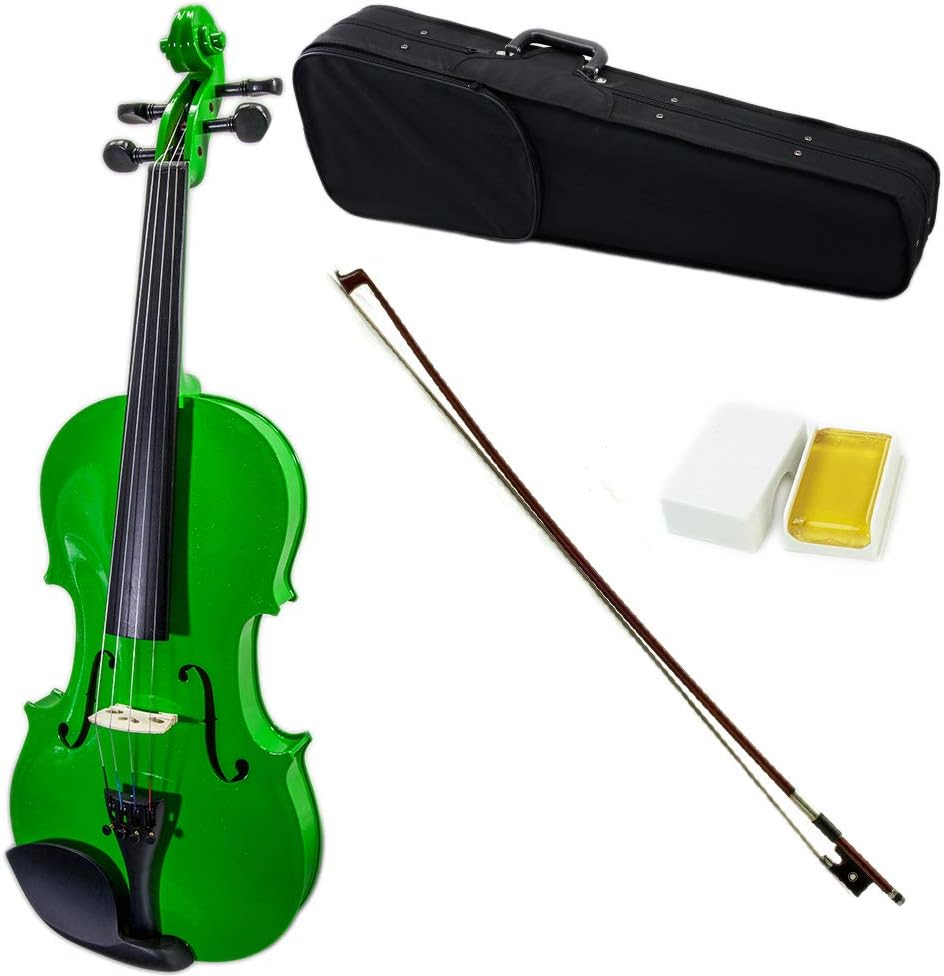 Sky VN202 Wood Green Violin with Bow