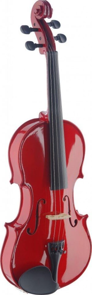 Stagg VN4/4-Size Spruce Top Violin – Red