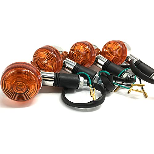 VRWEARE Motorcycle Chrome Bullet Turn Signals 4pcs - Image 2