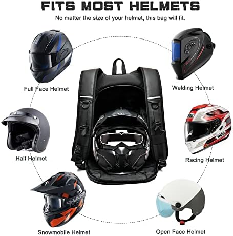 WEPLAN Waterproof Motorcycle Helmet Backpack - Image 4