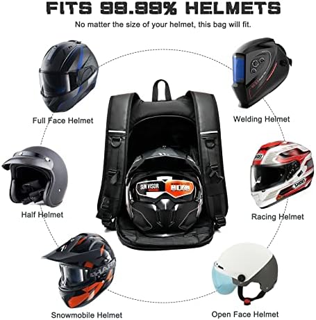 WEPLAN Waterproof Motorcycle Helmet Backpack - Image 4