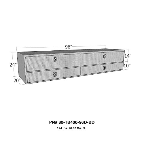 Westin Pro Series 96" Aluminum Tool Box TB400-96D-BD - Image 2