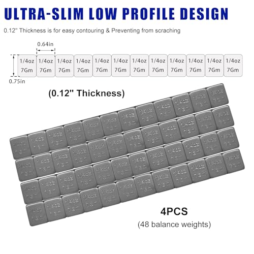 Wevdn Adhesive Backed Wheel Weights, 48 PCS - Image 2