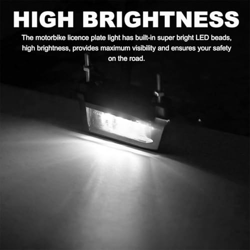 Wevdn Motorcycle LED License Plate Lamp Waterproof - Image 3