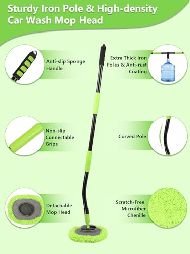 WillingHeart Curved Car Wash Brush Mop 47 - Image 4