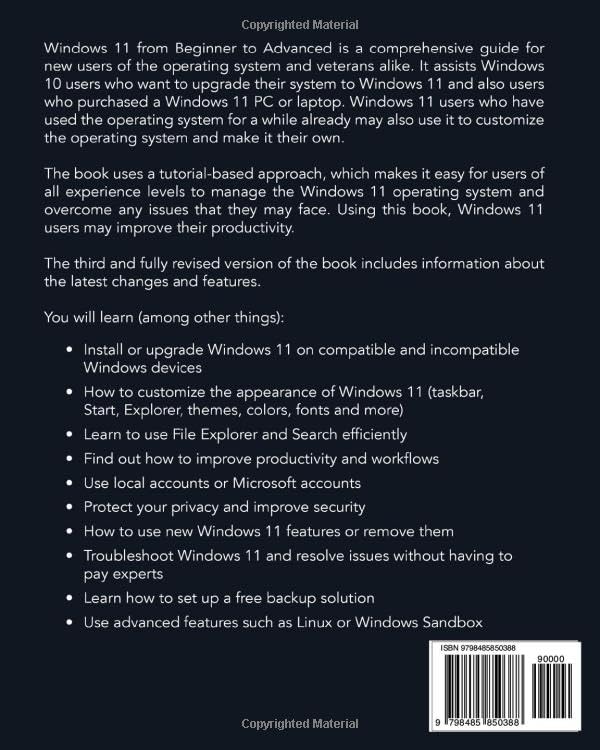 Windows 11 From Beginner To Advanced: Master Microsoft’s New Operating System" by Author's Name - Image 2