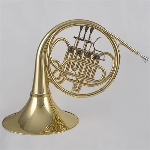 WOMELF Beginner's Gold Lacquered B Flat French Horn - Image 2