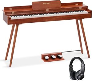 AODSK Wooden Digital Piano 88 Key Weighted Keyboard