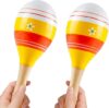 kithing Wooden Maracas 7.5 Inch Rumba Shaker
