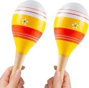 kithing Wooden Maracas 7.5 Inch Rumba Shaker