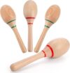 Foraineam Wooden Maracas Rumba Shakers Party Supplies