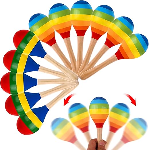 Shknldzsm Wooden Rumba Shaker Maracas Set