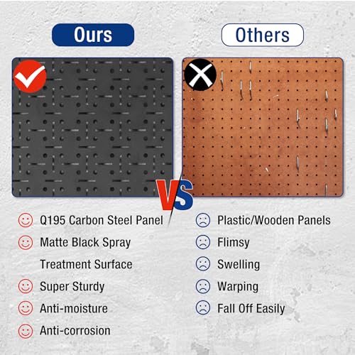 WORKPRO Metal Pegboard Steel Panel 3-Pack - Image 2
