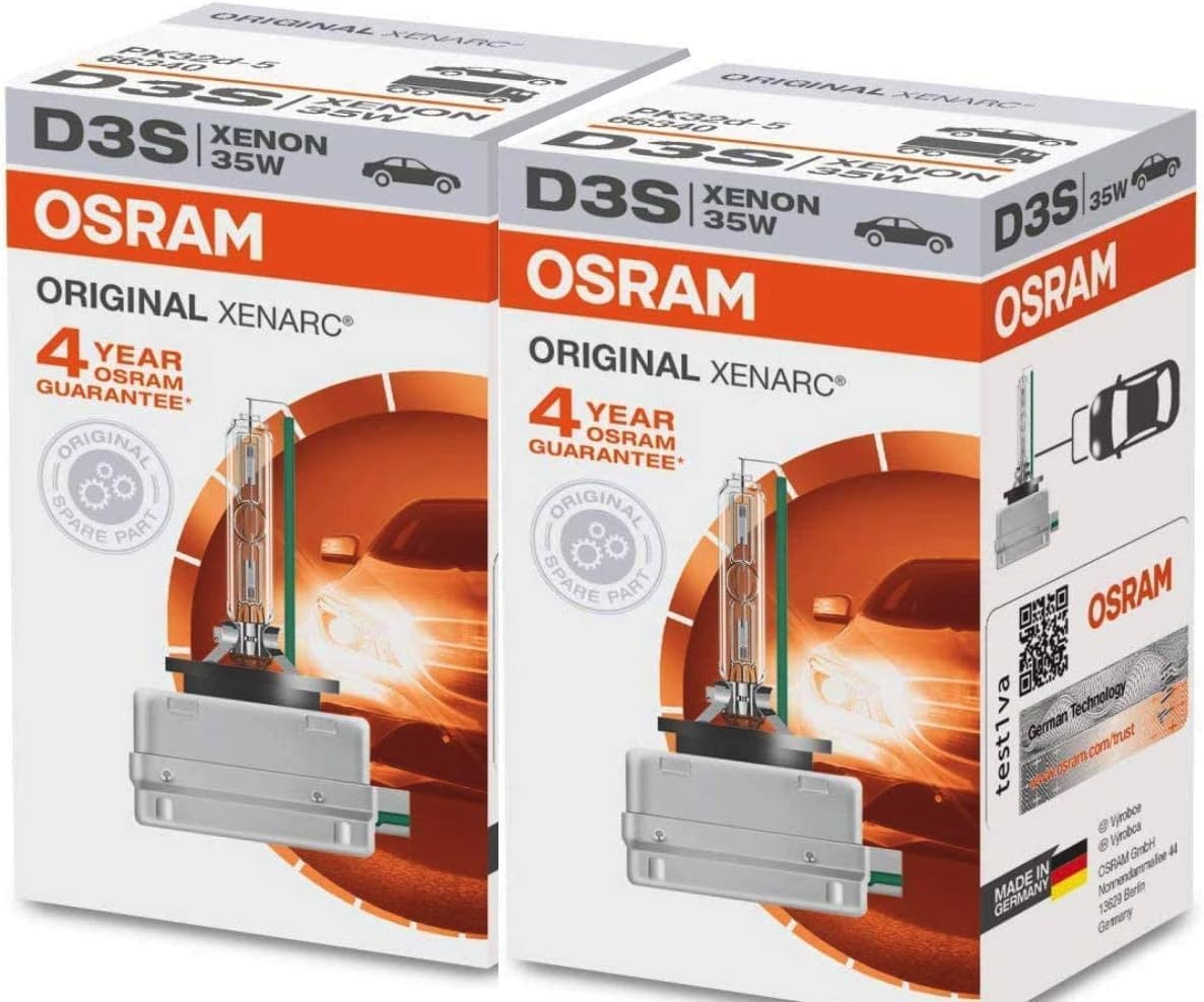 OSRAM Xenarc 35W D3S HID Xenon Bulb (2 Pack)