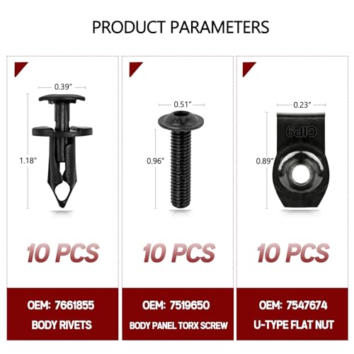 Xislet UTV Fender Clips Set With Rivets 7661855 - Image 4