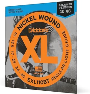 D’Addario XL Nickel Electric Guitar Strings – EXL110BT