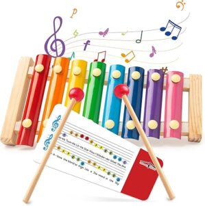 LovesTown Xylophone For Kids, Wooden Musical Toy