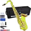 EASTROCK Yellow B Flat Tenor Saxophone With Case