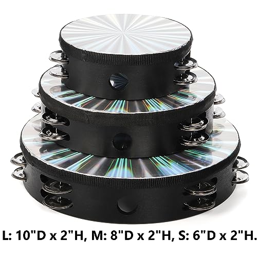 Youeon Radiant Tambourine 3 Pack With Jingles - Image 2