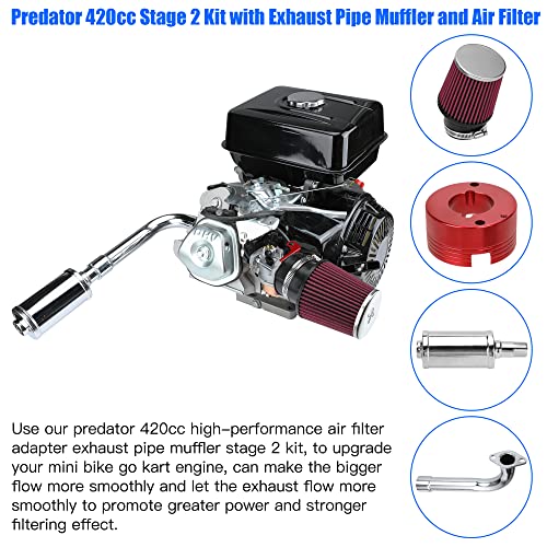 YOXUFA Upgraded Air Filter Exhaust Kit For Predator 420cc 301cc 389cc - Image 3