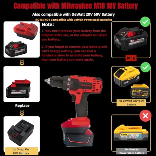 YRGJDCA Battery Adapter M18 To Snap ON 18V - Image 2
