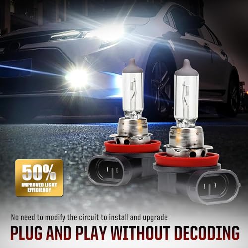 Yumfugu Pack-2 Car H11 Halogen Bulb Replacement - Image 4