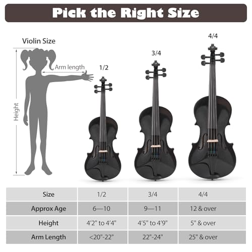 ZEFF Violin For Kids & Beginners, Size 1/2 - Image 2
