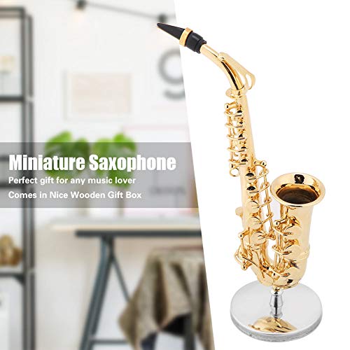 ZJchao Gold Plated Mini Alto Saxophone Ornament - Image 3