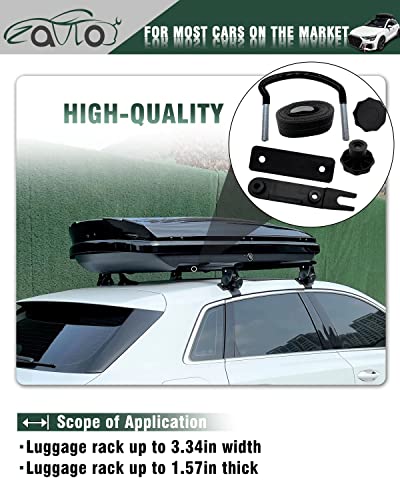 ZQULOYO Universal Stainless Steel Roof Box U-Bolt Clamps - Image 3
