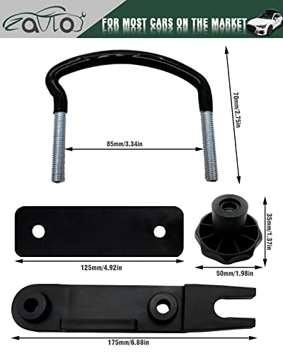 ZQULOYO Universal Stainless Steel Roof Box U-Bolt Clamps - Image 2