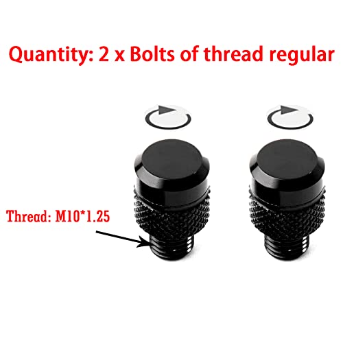 ZYAKOMO Red CNC M10x1.25 Motorcycle Mirror Plugs - Image 2