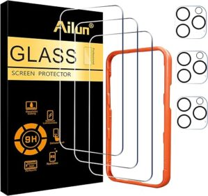 Ailun 3 Pack Screen & Lens Protector for iPhone 16 Pro Max