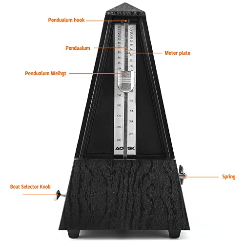 AODSK Mechanical Metronome Black Universal For Instruments - Image 5
