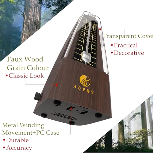 AUPHY Metronome With Accent Bell, Wood Grain - Image 3