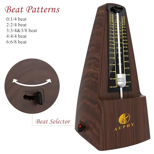 AUPHY Metronome With Accent Bell, Wood Grain - Image 5