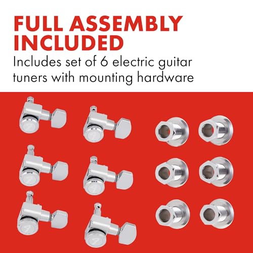 Fender Locking Guitar Tuners, Polished Chrome, Set of 6 - Image 3