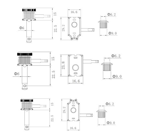 guyker Vintage Guitar Lock String Tuners β Nickel - Image 5