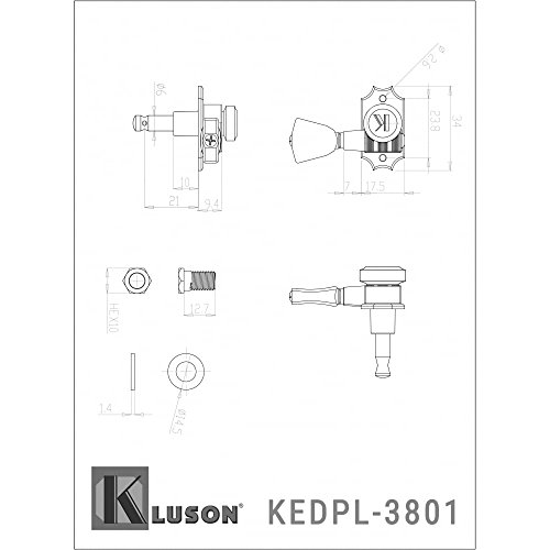 Kluson Revolution Diecast Tuners - Locking Nickel - Image 4