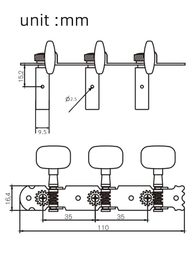 Mr.Power Classical Guitar Tuners 6 Strings Pegs - Image 2