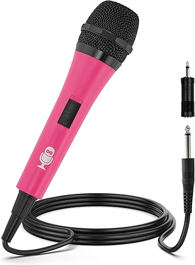 Singing Machine Pink Wired Microphone For Karaoke