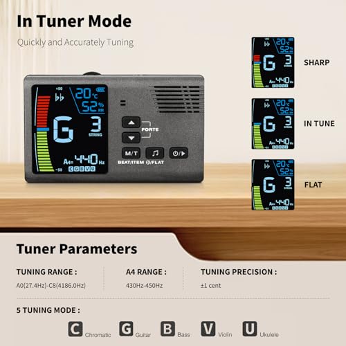 POGOLAB Rechargeable 5 In 1 Digital Metronome Tuner - Image 4